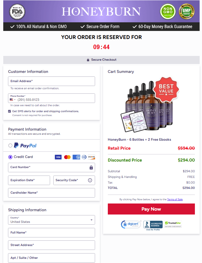 Secure Checkout Form